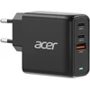„Acer“ 67 W PD GaN įkroviklis, 2 x USB C ir 1 x USB A, ES kištukas, 100 W USB C laidas, mažmeninė pakuotė