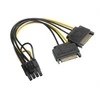 Akasa 2x 15-Pin-SATA to 1x 6+2-Pin-PCIe Adapteris