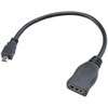 AV adapteris Akasa HDMI Micro - HDMI 0,2m juoda (AK- CBHD09- 25BK)