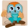 Akuku kūdikių medinė, edukacinė dėlionė OWL, A0601