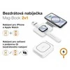 ALIGATOR belaidis įkroviklis Mag-Book 2 in 1, skirtas MagSafe ir Apple Watch įkrovimui, 15 W, baltas