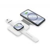 ALIGATOR belaidis įkroviklis Mag-Book 2 in 1, skirtas MagSafe ir Apple Watch įkrovimui, 15 W, baltas