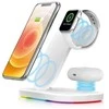 Aligator wireless Qi docking station 3in1 Apple watch,15W,baltas