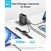 Dark „Anker“ įkroviklis, 140 W, 4 prievadų, su USB-C laidu, tamsiai pilkas