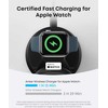 ANKER MagGo 3-in-1 įkrovimo stotelė, juoda, Qi2 15W, skirta „iPhone“, įskaitant sertifikuotą „Apple Watch“ modulį.
