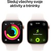 Išmanusis laikrodis Apple „Watch Series 11 GPS“, 46 mm, rožinio aukso spalvos aliuminio korpusas su šviesiai melsvu sportiniu dirželiu – S/M