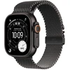 Išmanusis laikrodis Apple „Watch Ultra 3“ GPS + Cellular, 49 mm, juodas titano korpusas su juodu titano Milano dirželiu – vidutinio dydžio
