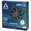 ARCTIC P8 Slim PWM PST korpuso ventiliatorius, 4-pin, 80mm, juodas