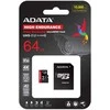 ADATA | UHS-I | 64 GB | Micro SDXC/SDHC | Flash atminties klasė 10 | Adapteris