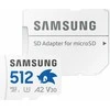 „Samsung Sonic Micro SD“ atminties kortelė 512 GB UHS-I U3 „Full HD 4K UHD“ 180 MB/s skaitymo 130 MB/s įrašymo greičiu nešiojamosioms konsolėms su SD adapteriu