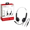 Genius HS-220U AI ausinės su mikrofonu, przewodowa, juoda, 2.0, zamykane, USB - C