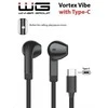Ausinės Winner Group WG - Sluchátka s konektorem Type-C, Vortex Vibe, drátové, juodas