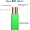 Avacom USB kabelis (2.0), USB A M - microUSB (M), 0.4m, žalia, blister