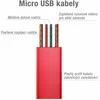 AVACOM MIC-40R USB CABLE - MICRO USB, 40CM, Raudonas