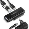 AXAGON ADSA-FPX USB-C 10Gbps - SATA 6G 2.5"/3.5" SSD/HDD FAST PORT X adapteris su kintamosios srovės adapteriu, USB-C - USB-A adapteris