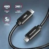 AXAGON | Duomenų ir įkrovimo USB 480 Mbps laidas, 1,5 m | BUCM2-CM15AB | USB-C į USB-C