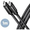 Kabelis AXAGON BUCM32-CM10AB USB-C < > USB-C 3.2 Gen 2/PD 100W/5A/4K HD/ALU/Juodas pintas/1m