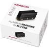 Axagon Pasyvus aliuminio radiatorius vienpusiams ir dvipusiams M.2 SSD diskams, dydis 2280, aukštis 36 mm.