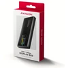 Kieszeń Axagon AXAGON EEM2-SD2B, USB-C 10Gbps externí box s displejem pro M.2 NVMe/SATA SSD, bezšroubkový, černý