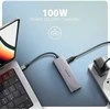 AXAGON HMC-5H60 USB-C 3.2 Gen 1 šakotuvas, 2 x USB-A, 1 x USB-C, 4K 60 Hz HDMI, PD 100 W, 15 cm USB-C laidas