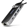 AXAGON HMC-6GLN 2x USB-A 5Gbps, 1x USB-C 5Gbps, 4K/60Hz HDMI, RJ-45, USB 3.2 Gen 1 šakotuvas, PD 100W, 20 cm USB-C laidas