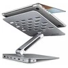 AXAGON HMC-STND ALU stand with HUB 5Gbps, for 10'' - 16'' laptops, adjustable, 3x USB-A, HDMI 4K/60Hz, GLAN, PD 100W, USB-C input