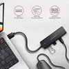 HUB USB Axagon AXAGON HUE-C2A, 4× USB 5 Gbps TRAVEL hub, 2× USB-A + 2× USB-C, wejście zasilania USB-C, kabelis USB-A 19 cm