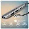AXAGON ALU STRIP USB-C 4 prievadų šakotuvas | HUE-STC