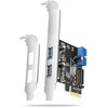 AXAGON PCEU-232RS PCIe kortelė - 2+2x USB 5Gbps prievadas, SATA maitinimas, Renesas PD720201, SP ir LP