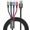 Baseus Fast USB kabelis 4in1 2xUSB-C / Lightning / Micro 3.5A 1.2m - Juodas