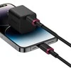 Baseus Dura Type C fast charging cable for iP 20 W 1 m Juodas, Raudona