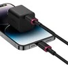 Baseus Dura Type C fast charging cable for iP 20 W 2 m Juodas, Raudona