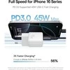 Baseus Sieninis įkroviklis PicoGo GaN 45W USB-C QC PD, baltas