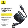 Kabelis USB Baseus Baseus PicoGo Magnetic Charging Cable USB-C 240W 1m, juodas