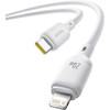Baseus Silky USB-C/Lightning greito įkrovimo kabelis 1m 20W Baltas