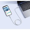 Baseus Silky USB-C/USB-C greito įkrovimo laidas 1m 100W baltas