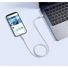Kabelis USB Baseus Baseus Silky Ser.Charging Cable Type-C to Type-C 100W 1m Baltas