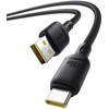 Baseus Silky USB/USB-C greito įkrovimo laidas 1m 100W Juodas