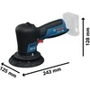Poliruoklis Bosch PRO GPX 12V-125; 12 V; 125 mm (be akumuliatoriaus ir pakrovėjo)