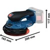 Ekscentrinis šlifuoklis Bosch GEX 18V-150-3 Professional; 18 V (be akumuliatoriaus ir pakrovėjo) + L-BOXX 162