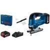 Akumuliatorinis siaurapjūklis Bosch GST 185-LI; 18 V; 2x4,0 Ah akum.