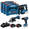 Bosch Rinkinys COMBI 18V GSR+GBH+GWS+2X5.0Ah+GAL