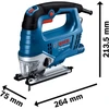 Siaurapjūklis Bosch GST 750 Professional; 520 W