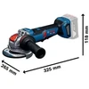 Bosch GWX18V-11PS, 125mm, Solo, LB