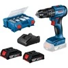 BOSCH Professional Cordless combination screwdriver GSB 185-LI 2x cordless + charger + accessories (0.615.990.N2P)