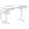 Fellowes reguliuojamo aukščio stalas Brateck M08-23DE 2 varikliai diapazonas 620-1280 mm keliamoji galia 100 kg