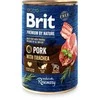 Drėgnas Šunų Maistas - BRIT Premium Kiauliena su Tracheja 400g