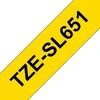 BROTHER TZESL651 24 MM Juodas ANT Geltono SAVILAMINIO LAMINATO