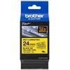 BROTHER TZESL651 24 MM Juodas ANT Geltono SAVILAMINIO LAMINATO