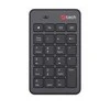 Gembird C-TECH skaičių klaviatūra KBN-02WS, 23 klavišai, belaidė, juoda